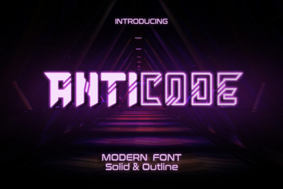 Anticode: A Bold Display Font for Handmade Creations