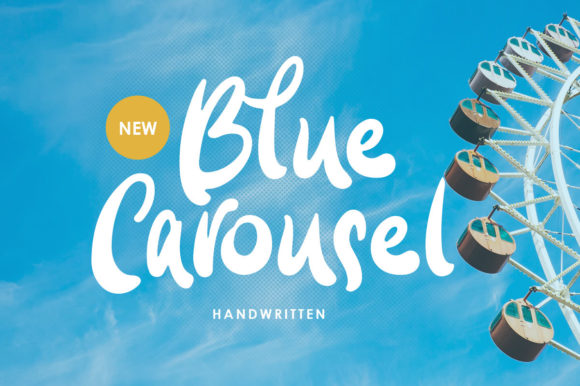 Blue Carousel: A Display Font for Bold Campaign Creativity