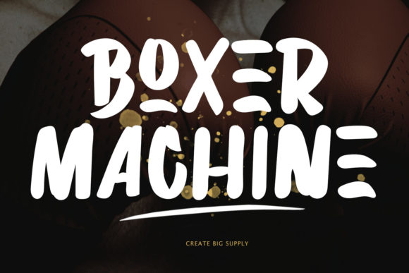 Boxer Machine Font for Bold Craft Creations