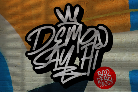 Demon Say Hi Font for Bold Branding and Street-Style Design