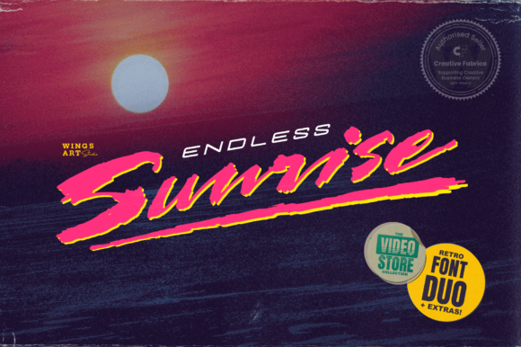 Endless Sunrise: A Versatile Display Font for Creative Projects