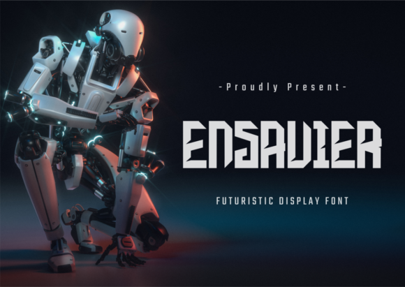 Ensavier: A Futuristic Display Font for Modern Creatives