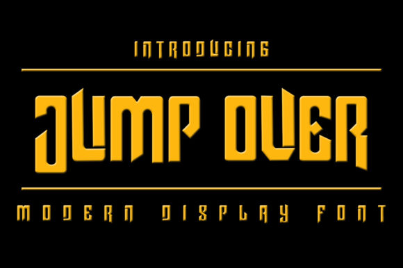 Jump Over: A Bold Display Font for Business Branding