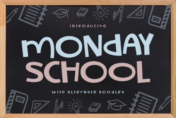 Monday School: A Quirky Display Font for Creative Content