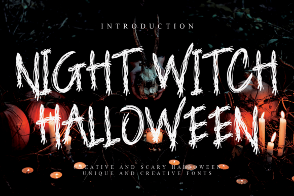 Night Witch Halloween Font for Spooky Editorial Designs