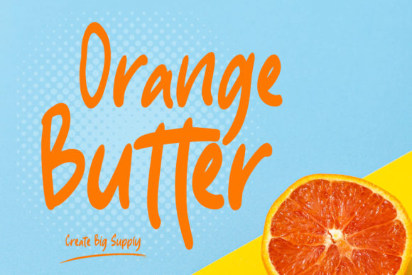 Orange Butter Font for Editorial Design and Creative Projects