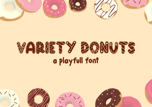 Playful Typography with Variety Donuts Font