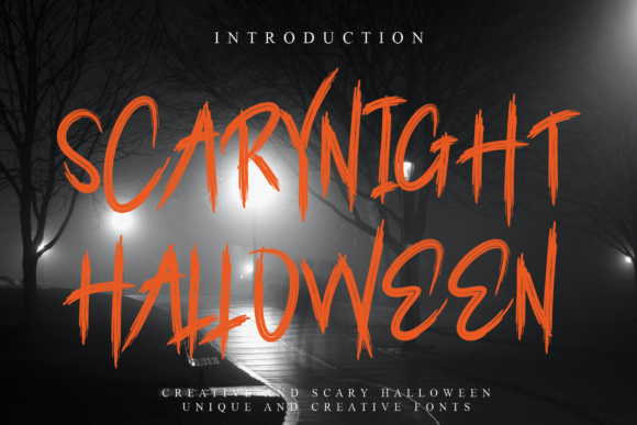 Scarynight Halloween Font for Spooky Branding and Design