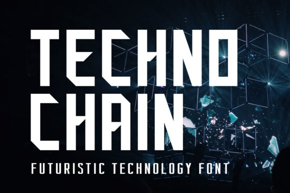 Techno Chain: A Futuristic Display Font for Bold Editorial Design