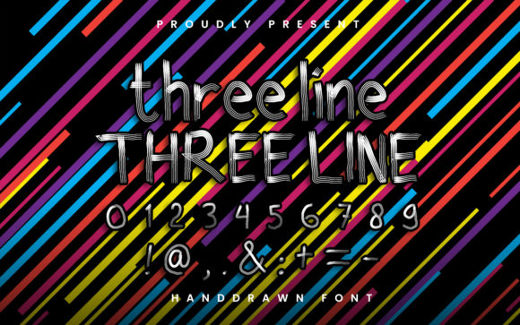 Three Line: A Cool, Techno-Inspired Display Font for Bold Branding