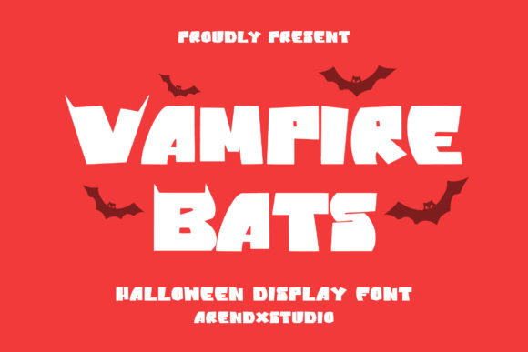 Vampire Bats Font for Halloween-Themed Editorial Designs
